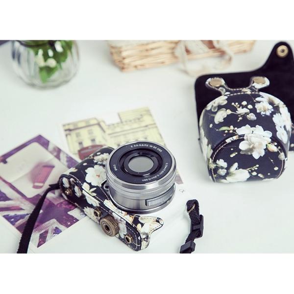 SONY α6300/α6000/α5100/α5000用カメラレザーケース/PUレザーカバー
