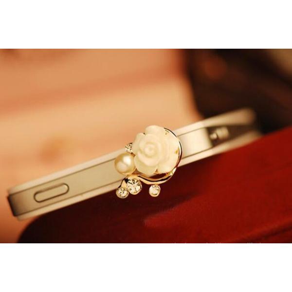スマホ ピアス ローズ パール スマートフォン イヤホンジャック おしゃれ チャーム キラキラ 人気 バラ 薔薇 花 フラワー スワロ かわいい アクセサリー Buyee Servicio De Proxy Japones Buyee Compra En Japon