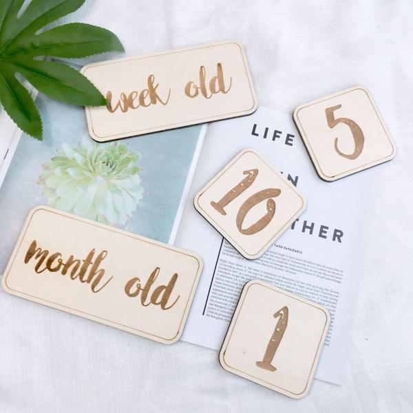 ●INS人気北欧シンプル風ウッド製BABY MONTHLY CARD！●写真撮影用アクセサリーカードで毎月、毎年記念日の撮影が楽しくなります！●木製はぬくもりある素材であたたかみのあるお部屋にしてくれます！●出産祝いや誕生日ギフトなどにも喜...