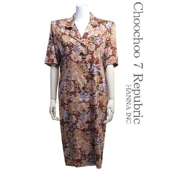 Neli ワンピース イタリアサイズ 44 半袖 ワイン エンジ フラワープリント 花柄 ロング丈 ムームー アッパッパ レディース ワンピース Anel053 44 チューチューセブン 通販 Yahoo ショッピング