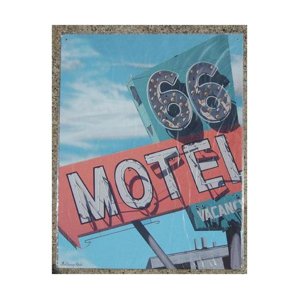 ブリキ看板 66 MOTEL 1115 ティンサインプレート ティンサインボード