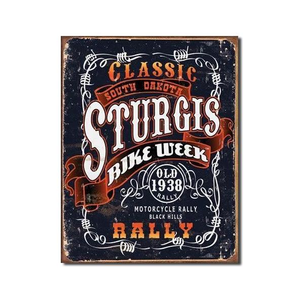 ブリキ看板 Sturgis Classic Rally 1396 ティンサインプレート ティン