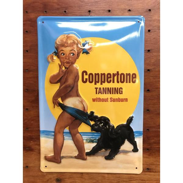 Coppertone  ブリキ看板