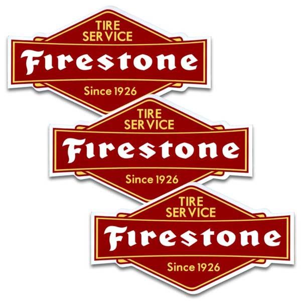 ステッカー 3枚 セット Firestone since 1926 ファイアストーン アメリカン雑貨 アメ雑