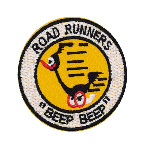 ロードランナー RUN 丸 黄 レーシング ワッペン #334 世田谷ベース アメリカ雑貨 アメリカン雑貨
