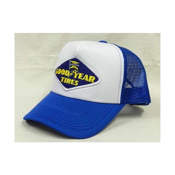 グッドイヤー　トラッカーキャップ　good year メッシュキャップ GOOD-YEAR ブルー グッドイヤー トラッカー