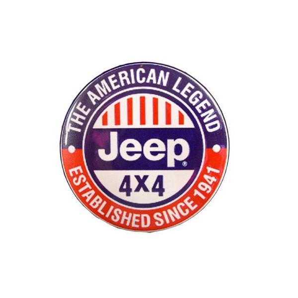 ビッグ缶バッチ Jeep ジープ アメリカ雑貨 アメリカン雑貨