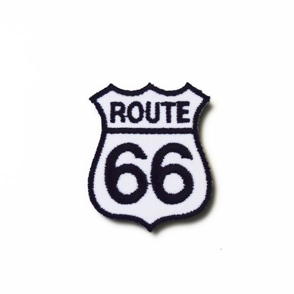ミニワッペン ROUTE66 ルート66 (4.5x5cm) [MW129] 手芸 パッチワーク アメ雑 アメリカン雑貨 レーシングモーター