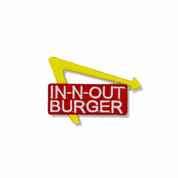 ワッペン IN-N-OUT BURGER インナウト (8.5x8cm) /手芸 パッチ アメ雑 アメリカン雑貨 アメ車 バイク ツーリング