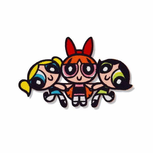 ワッペンThe Powerpuff Girls PPG パワーパフガールズ(12.8x8cm) /手芸 モーターパッチワーク アメ車 バイク ツーリング