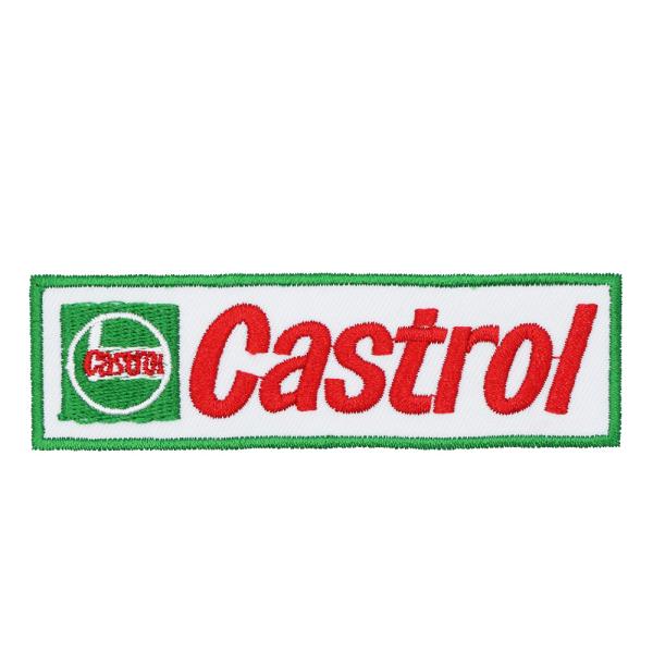 【メール便可】ワッペン #634 CASTROL (11.8×4cm) / カストロール 手芸 パッチ カスタム モーター 車 バイク アメリカン雑貨