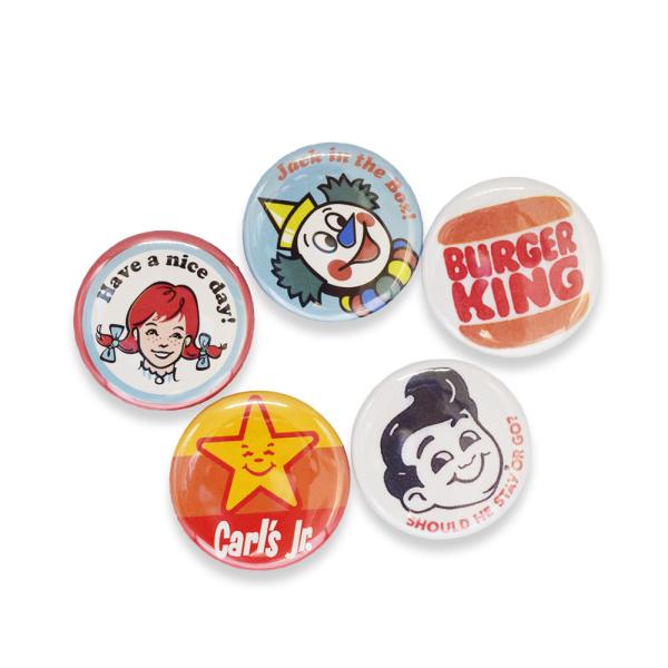 追跡メール便 送料無料】アメリカな缶バッチ5個SET [E] / 缶バッジ