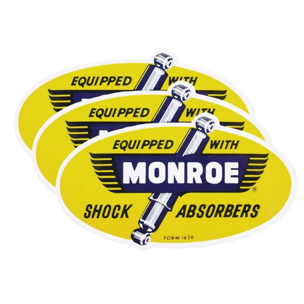 【メール便可】ステッカー#101 MONROE 3枚セット (10.5x6.3cm) / オーバル モンロー アメリカン雑貨