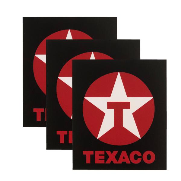 【メール便可】ステッカー#103 TEXACO 3枚セット (7.5x9.0cm) / テキサコ アメリカン雑貨