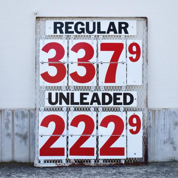 Gas Station Price Sign (2)】ヴィンテージ ガソリンスタンド看板