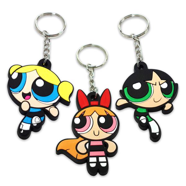 アメリカンラバーキーホルダーお得な3個セットE / The Powerpuff Girls