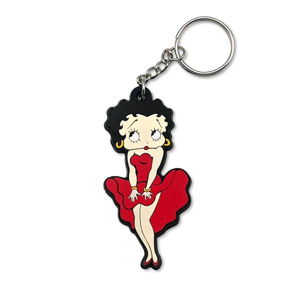 ラバーキーホルダー Betty Boop [ベティ モンロー] / キーリング アメリカン雑貨