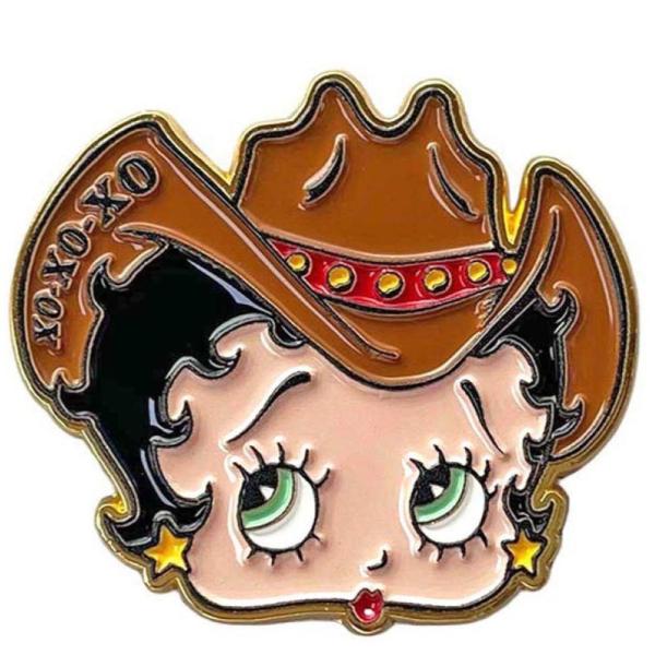 USキャラクター ピンバッチ 】BETTY-ハット / アメキャラ BETTY グッズ