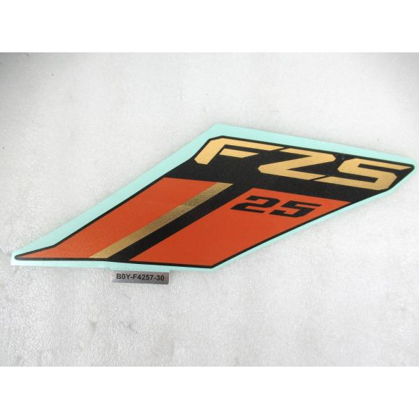 YAMAHA 純正 FZS25 左タンクサイドカバー ステッカー [マットオレンジ] #B0Y-F4257-30