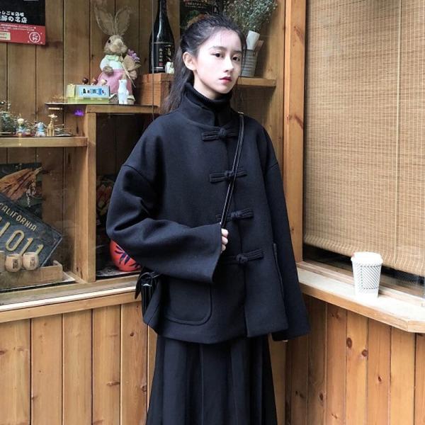 人気 シンプル チャイナ風アウター コート 長袖 チャイナ風服 チャイナ 