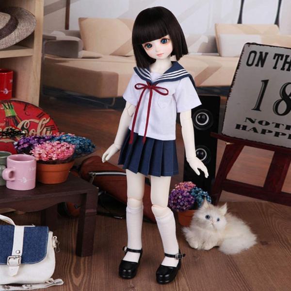 1/4BJD人形服キャンパススタイルセーラー服制服BJDガール人形衣装