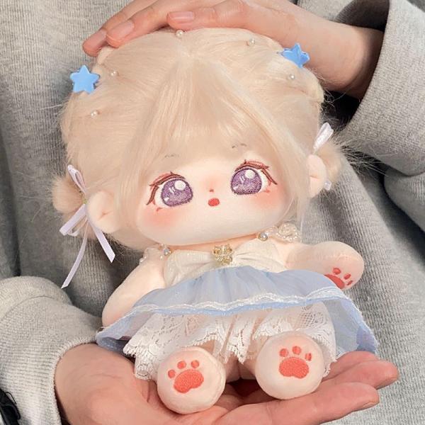 20cm 着せ替えぬいぐるみ 無属性 紫の目女の子 着せ替え人形 芋撻 綿