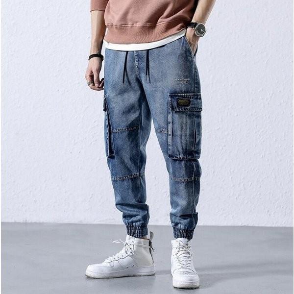 デニムパンツ メンズ テーパード パンツ ジーンズ ジーパン チノパン コットンパンツ 綿 カジュアル ブラック ブルー M 2xl アメカジ 春 夏 秋 冬 Sbc Org Hk