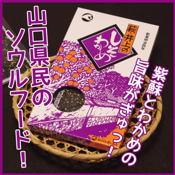 しそわかめ70ｇ　箱付き　萩・井上　人気