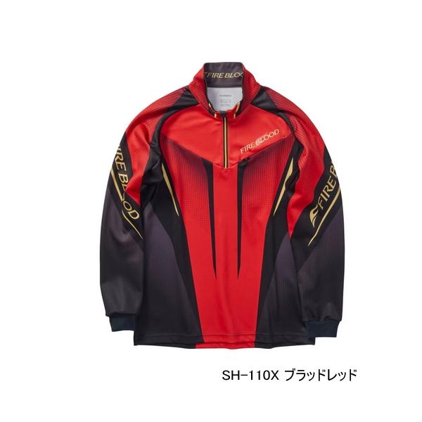 正規品！シマノ　リミテッドプロ ハーフジップ ウォームシャツ M ブラッドレッド シマノ（SHIMANO） （取寄せ／7月末予定） （24年9月新商品