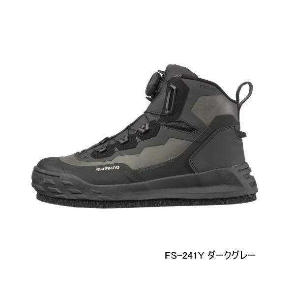 （25年1月新商品） シマノ ジオロック ウェーディングシューズ プロ カットピンフェルト FS-241Y ダークグレー 25.0cm 　100