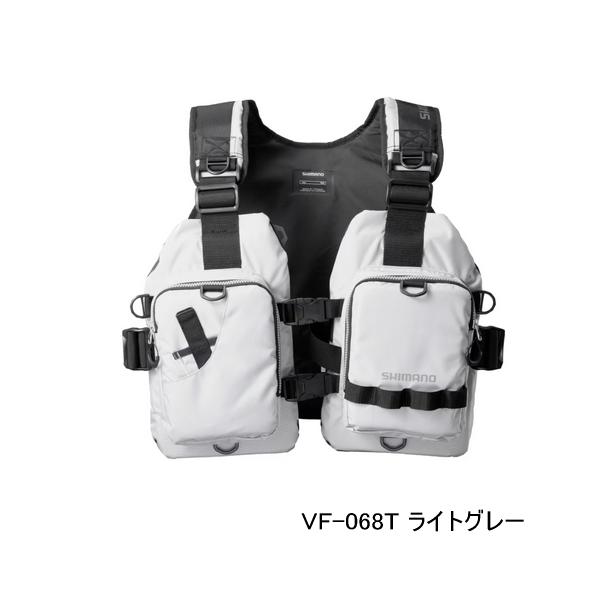 （25年9月新商品） シマノ ゲームベストライト VF-068T ライトグレー フリーサイズ　100