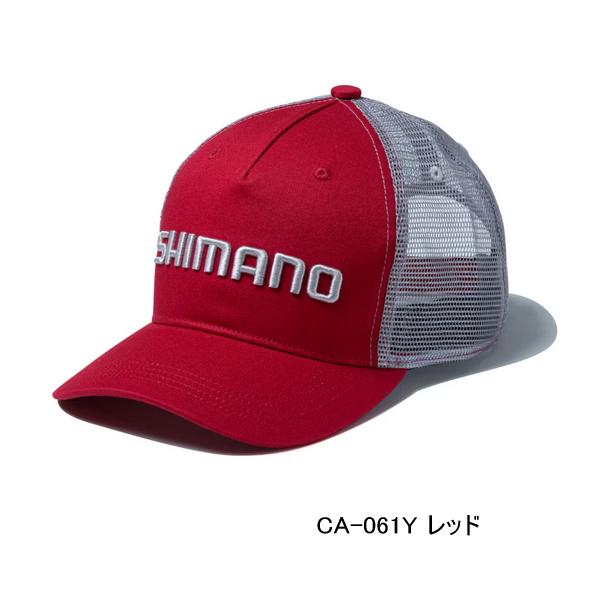 （取寄せ／8月末予定） （26年3月新商品） シマノ スタンダード メッシュキャップ CA-061Y レッド Lサイズ