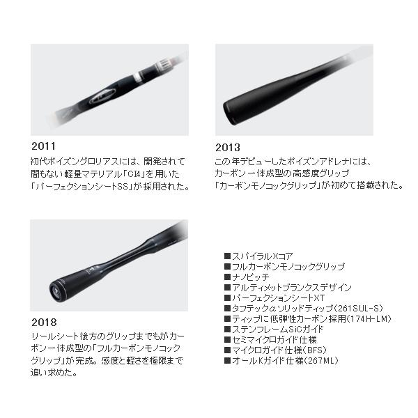 激安正規 ポイント10倍 18年3月新商品 シマノ ポイズンアドレナ 266l 仕舞寸法 198 0cm 保証書付 大型商品 2 代引不可 絶品