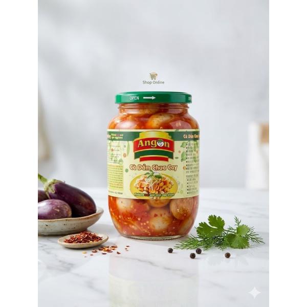 ANGON　白なすの塩漬け　辛口　500ｇ　Pickled　Hot＆Sour Eggplant