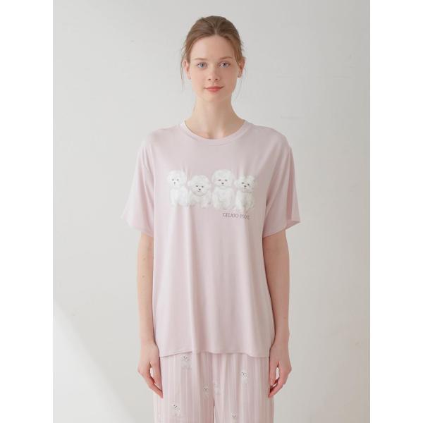 gelato pique ジェラートピケ ビションフリーゼ柄 Tシャツ