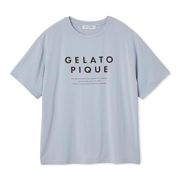 ジェラートピケ gelato pique Homme  COOLレーヨンロゴTシャツ PMCT252352 ブルー Mサイズ