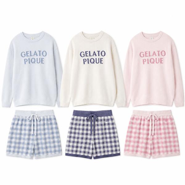 ジェラートピケ gelato pique ロゴプルオーバー&チェックショートパンツセット PWNT261085