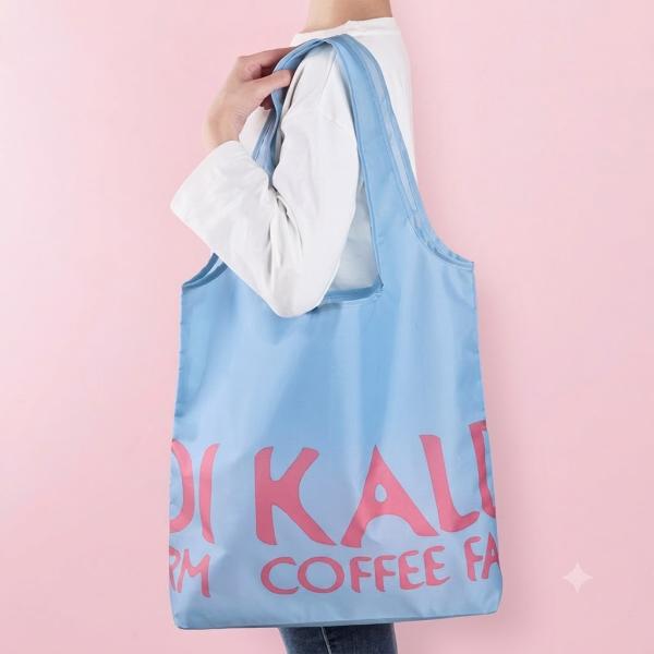 KALDI（カルディ）ポリエステル エコバッグ シアーブルー 限定品