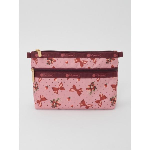 LeSportsac レスポートサック × PINK HOUSE ピンクハウス PH RIBBON BERRY FETTI COSMETIC CLUTCH