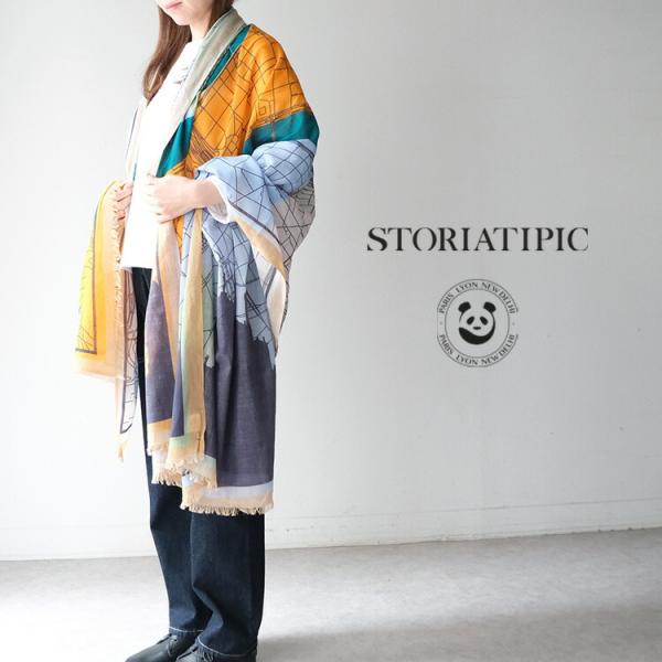(30%OFF SALE) ストリアティピック STORIATIPIC プリント ストール GONES ゴーヌ Gones 大判 ストール スカーフ 綿 コットン 2026SS 春夏 爆買
