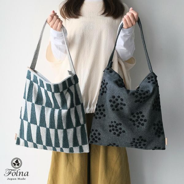 Folna フォルナ Sagara サガラ刺繍 ワンハンドルトートバッグ K765011