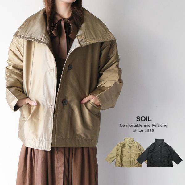 SOIL（ソイル） SOIL PADDED POLYESTER PLAIN HIGH COLLAR JACKET