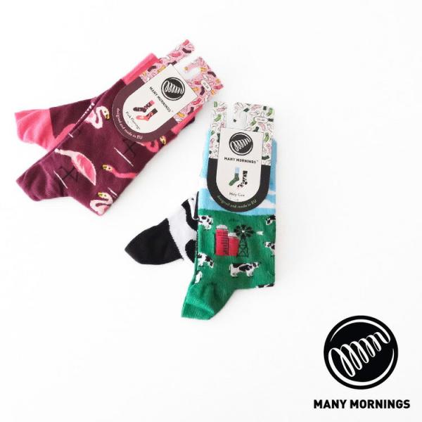 メニーモーニングス 靴下 レディース MANY MORNINGS メニーモーニングス Regular Socks Animals レギュラー ソックス アニマル 動物 レディース 春 夏 秋 冬