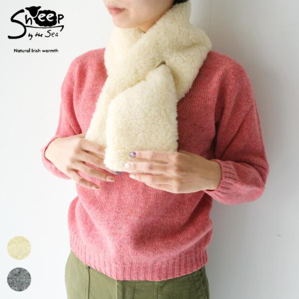 20%OFF SALE) SHEEP BY THE SEA シープバイザシー SCARF BOA SLIT ボア