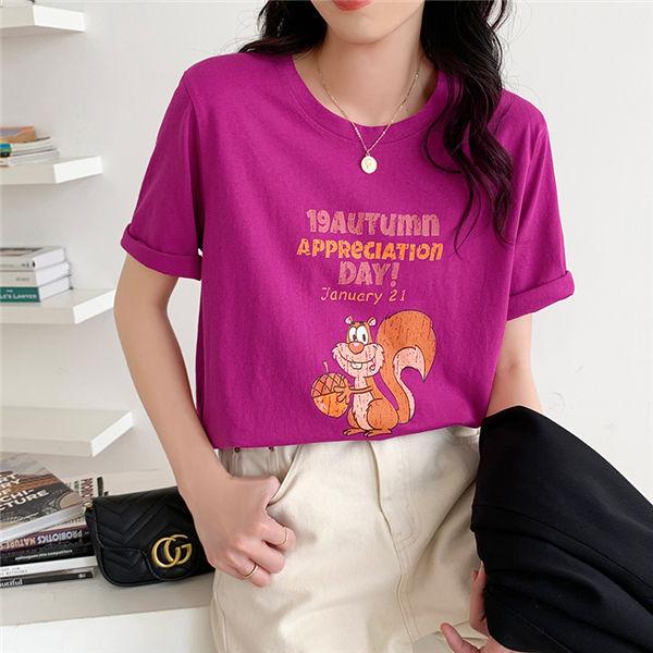 半袖tシャツ レディース ビッグtシャツ プリント キャラクター 可愛い ゆったり カットソー 半そでtシャツ ゆるカットソー 夏服 肌着 リゾート Chrdxt Chrisbluk 通販 Yahoo ショッピング