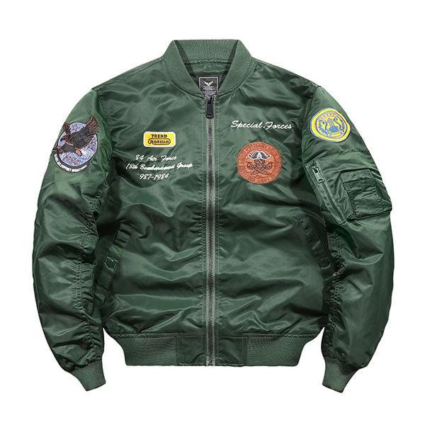 ミリタリージャケット メンズ バイクジャケット アウター 立ち襟 アウターウエア スタジャン ジャンパー ワッペン Ma 1 軍物ワッペン カッコイイ Herwqf0 Chrisbluk 通販 Yahoo ショッピング