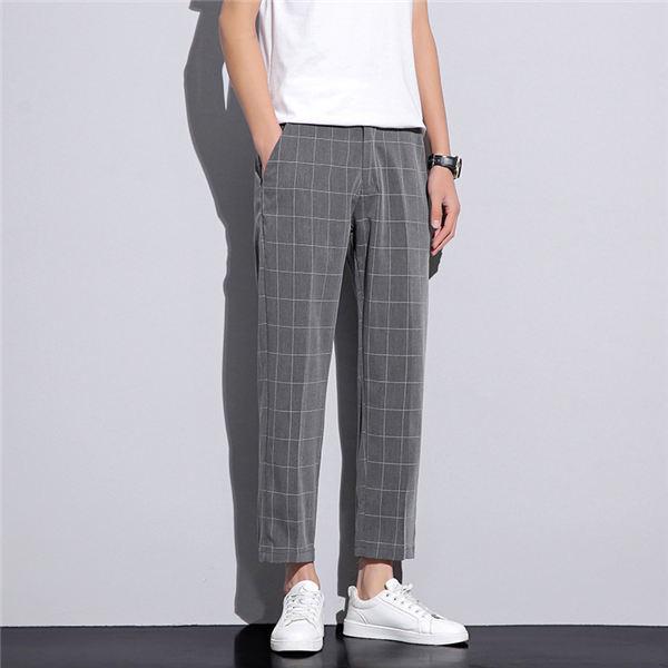 スラックス チノパン メンズ スリムパンツ 9分丈パンツ カジュアルパンツ チェック柄パンツ イージーパンツ スリム 薄手 細身 涼しい 春夏 送料無料 Ktztkuw0053 Chrisbluk 通販 Yahoo ショッピング