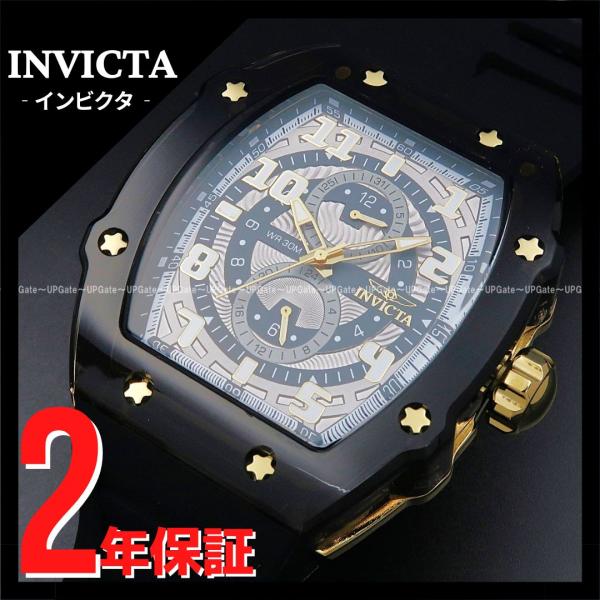 インビクタ 腕時計 クォーツ スイスムーブ搭載 黒ｘ金 ボルト 31316 インビクタ 腕時計 クォーツ スイスムーブ搭載 黒x金 ボルト 31316