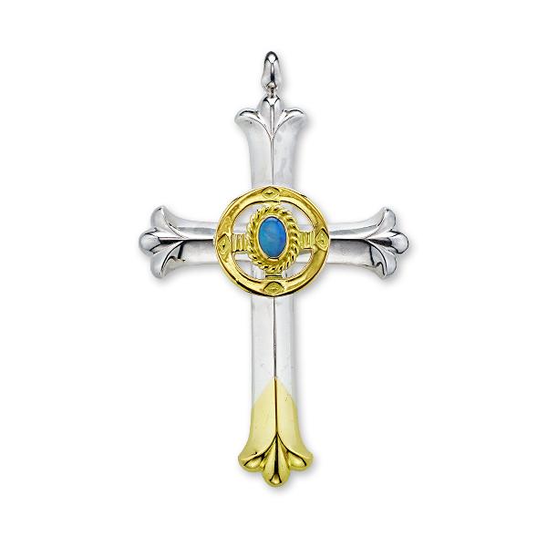 ピンガン】鷲見太郎　クロス　オパール 鷲見太郎 Pendant ペンダント】クロスK18YGトップペンダント w