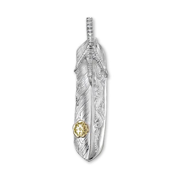 鷲見太郎 Pendant ペンダント】Lアラベスクフライトフェザーペンダント